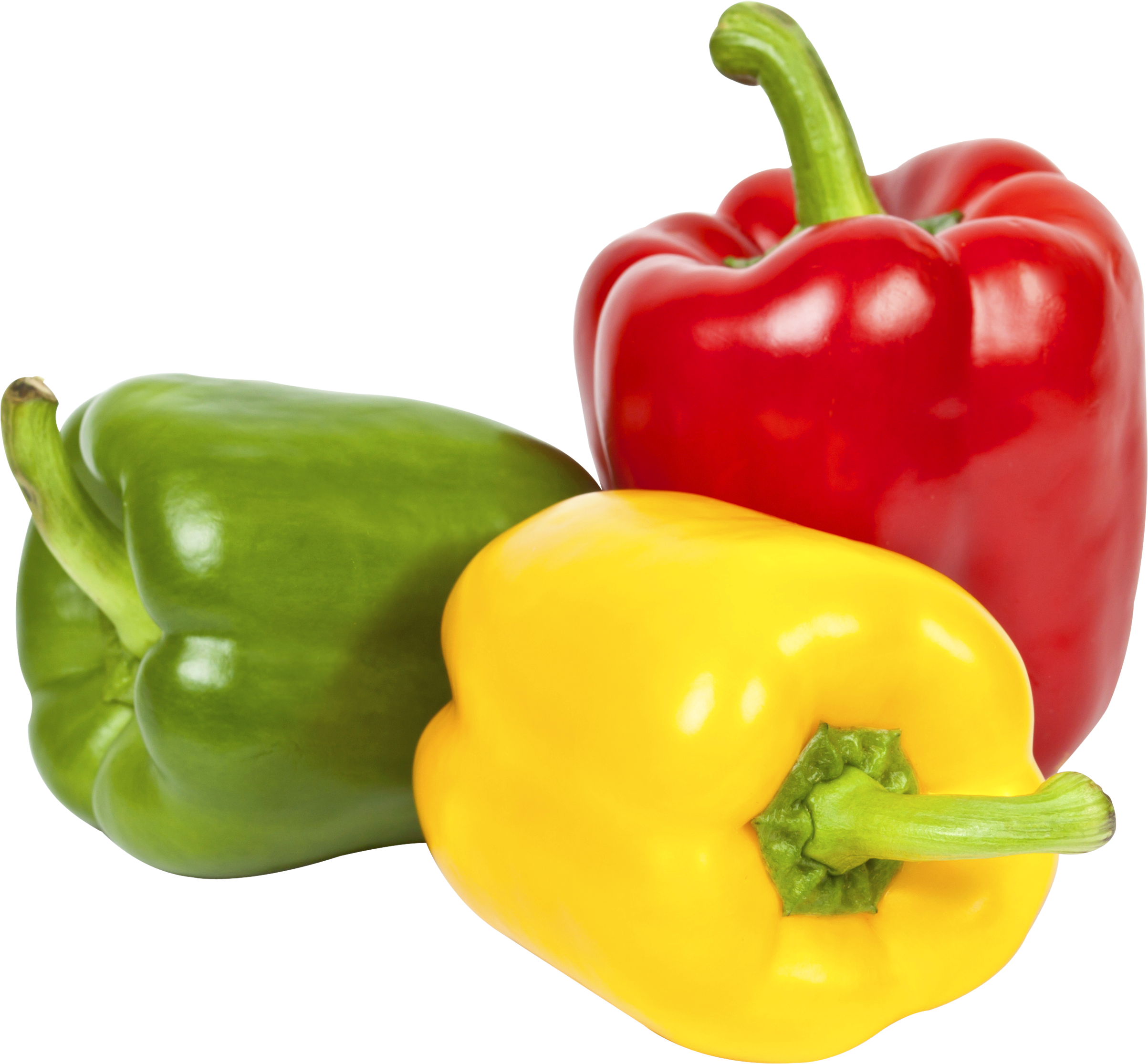 red, yellow, and green bell peppers